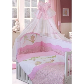 Детское постельное белье Золотой Гусь Улыбка цвет розовый 7 пр. - описание