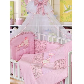 Детское постельное белье Золотой Гусь Кошки-мышки цвет розовый 7 пр. - описание