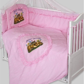 Детское постельное белье Золотой гусь Аленка розовый 7 пр. - описание