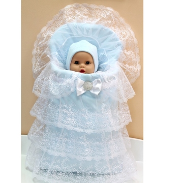 Комплект на выписку Балу Карамелька голубой