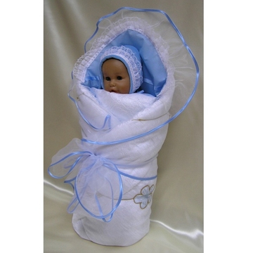 Комплект на выписку Балу Жатка голубой