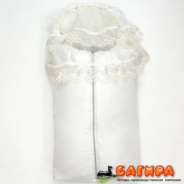 Флисовый теплый конверт Багира Бэйби Кокон с вуалью /разные цвета/