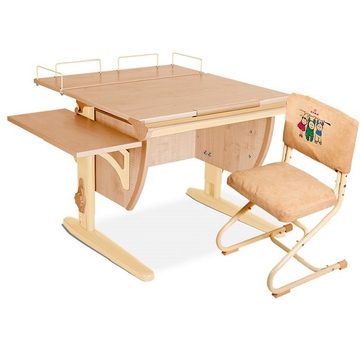 Регулируемая парта Деми СУТ 14-02 бежевый клен