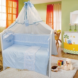 Детское постельное белье Евротек Корона голубой 7 пр. - описание