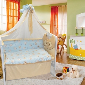 Детское постельное белье Евротек Филин голубой 7 пр. - описание