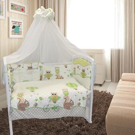 Детское постельное белье Евротек Совы зеленый 8 пр. - описание