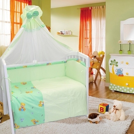 Детское постельное белье Евротек Веселый зеленый 7 пр. - описание