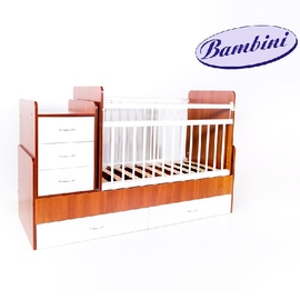 Детская кровать-трансформер Бамбини М 01 цвет орех-белый - описание