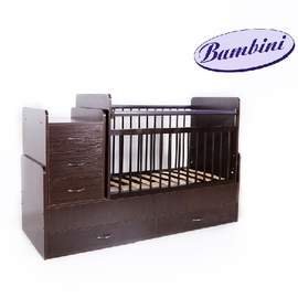 Детская кровать-трансформер Бамбини М 01 цвет темный орех - описание