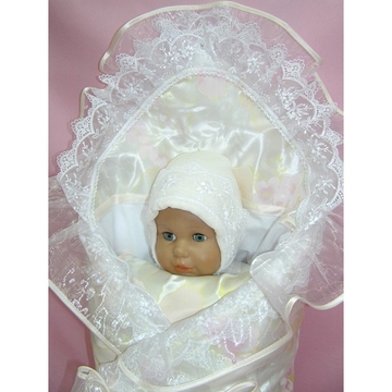 Комплект на выписку Нежность зима кромовый