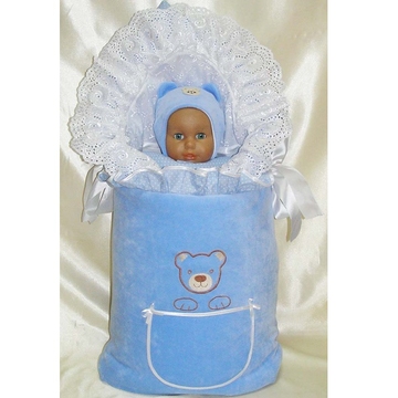 Комплект на выписку Балу Мишутка голубой