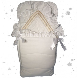 Конверт трансформер на выписку Зимушка белый - описание