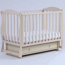 Детская кроватка Лель Кубаночка 6-42.3 продольный маятник цвет слоновая кость - описание