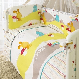Детское постельное белье Перина Кроха Веселый кролик 4 предмета - описание