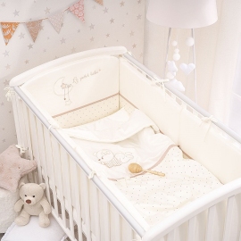 Детское постельное белье Le petit bebe молочно-кофейный 6 предметов - описание