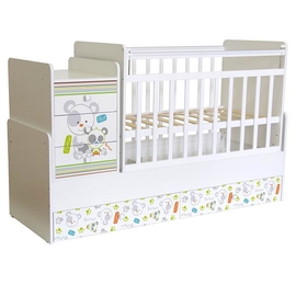 Детская кроватка-трансформер  Фея 1100 Панды - описание