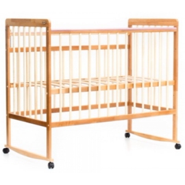 Детская кроватка Бамбини 03 колесо-качалка Евро Стиль цвет натуральный - описание