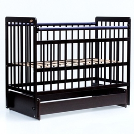 Детская кроватка Бамбини 05 маятник без ящика Евро Стиль цвет венге - описание