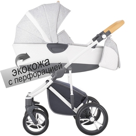 Детская коляска Bebetto Bresso (экокожа с перфорацией+ткань) 2 в 1 - описание