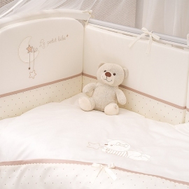 Детское постельное белье Le petit bebe молочно-кофейный 3 предмета - описание