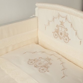 Комплект в кроватку Lapetti Инфанты Кареты цвет бежевый 6 предметов - описание