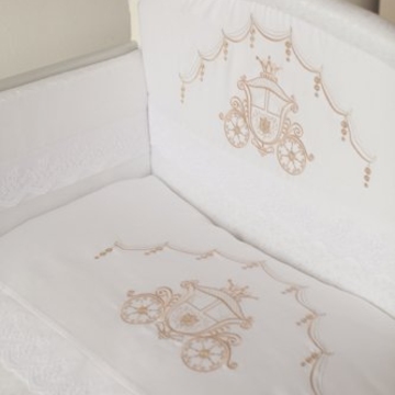 Комплект в кроватку Lapetti Инфанты кареты цвет белый 6 предметов