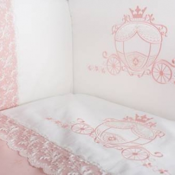 Комплект в кроватку Lapetti Карета цвет розовый 6 предметов