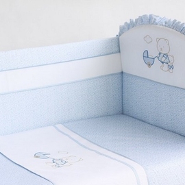 Комплект в кроватку Lapetti Прогулка цвет голубой 6 предметов - фото 