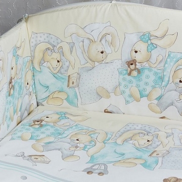 Комплект в кроватку Lapetti Сони цвет бирюзовый 6 предметов