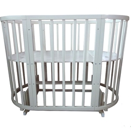 Круглая/овальная кроватка Соня 02 маятник цвет белый - описание