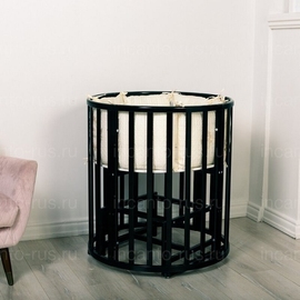 Круглая/овальная детская кроватка INCANTO Amelia 8 в 1 с маятником цвет шоколад - описание