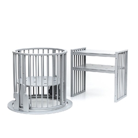 Круглая/овальная кроватка Bambini маятник цвет серый - описание