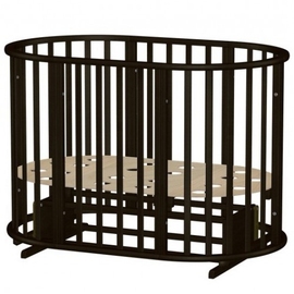 Круглая/овальная детская кроватка Ведрусс Оливия с маятником цвет венге - описание