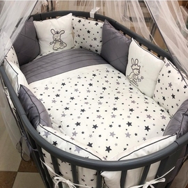 Комплект в круглую/овальную кроватку Lapetti Звездочет 6 предметов - описание