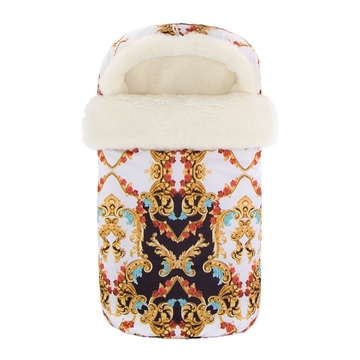 Меховой конверт Золотой Гусь Elegante Bianco Nero