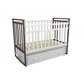 Детская кроватка ФА-М Дарья 1 цвет венге-белый - описание