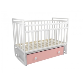 Детская кроватка ФА-М Дарья 1 цвет бело-розовый - описание