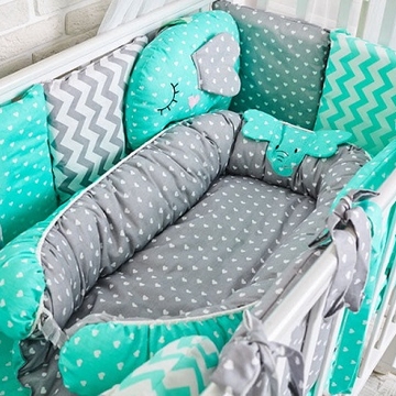 Комплект в кроватку Топотушки Слоники 6 пр