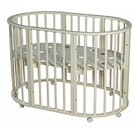 Круглая/овальная кроватка Мой Малыш Николь цвет слоновая кость - описание