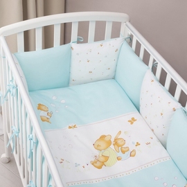 Комплект в кроватку Перина Фея лето голубое 6 предметов - описание
