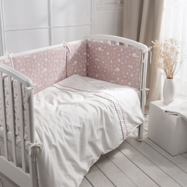 Комплект постельного белья Перина Toys Forest розовый 6 предметов - фото 