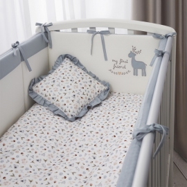 Комплект в кроватку Перина Little Forest аквамарин 7 предметов - описание