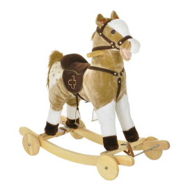 PITUSO Качалка-Лошадка с колесами Серо-бежевый с белым - описание