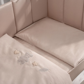 Комплект в кроватку Перина Teddy Satin Collection бежевый 2 предмета - описание