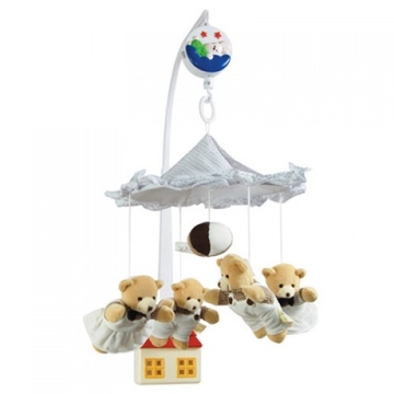 Мягкая музыкальная  каруселька Мишки под зонтиком  Canpol babies